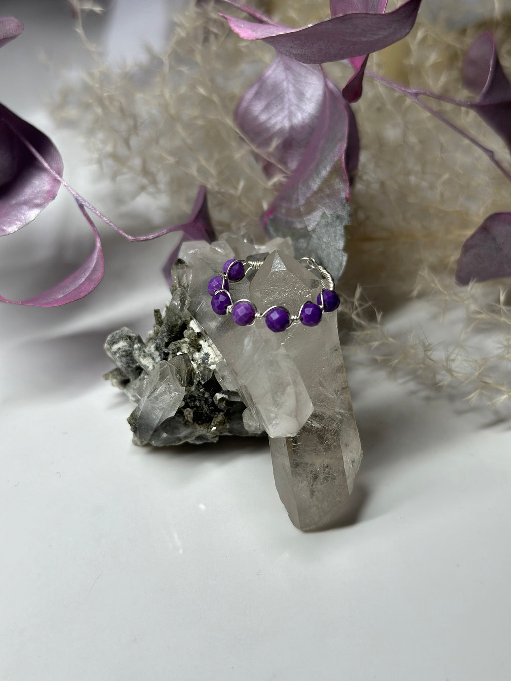 Phosphosiderite Sterling Silver or Gold Filled Wire Ring