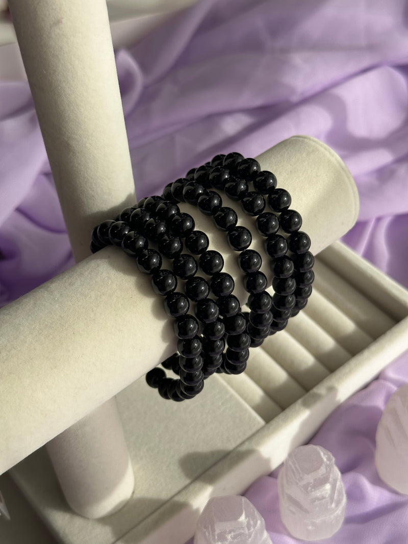 Black Onix 8mm 7.5” Crystal Healing Stretch Bracelet