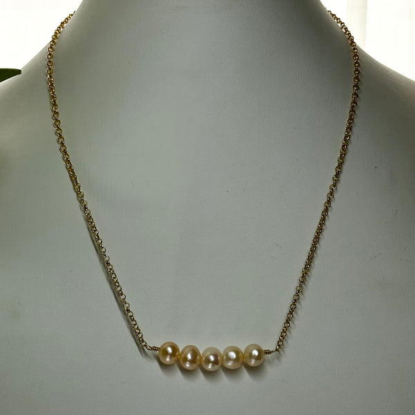 Pearls Gold Filled Necklace