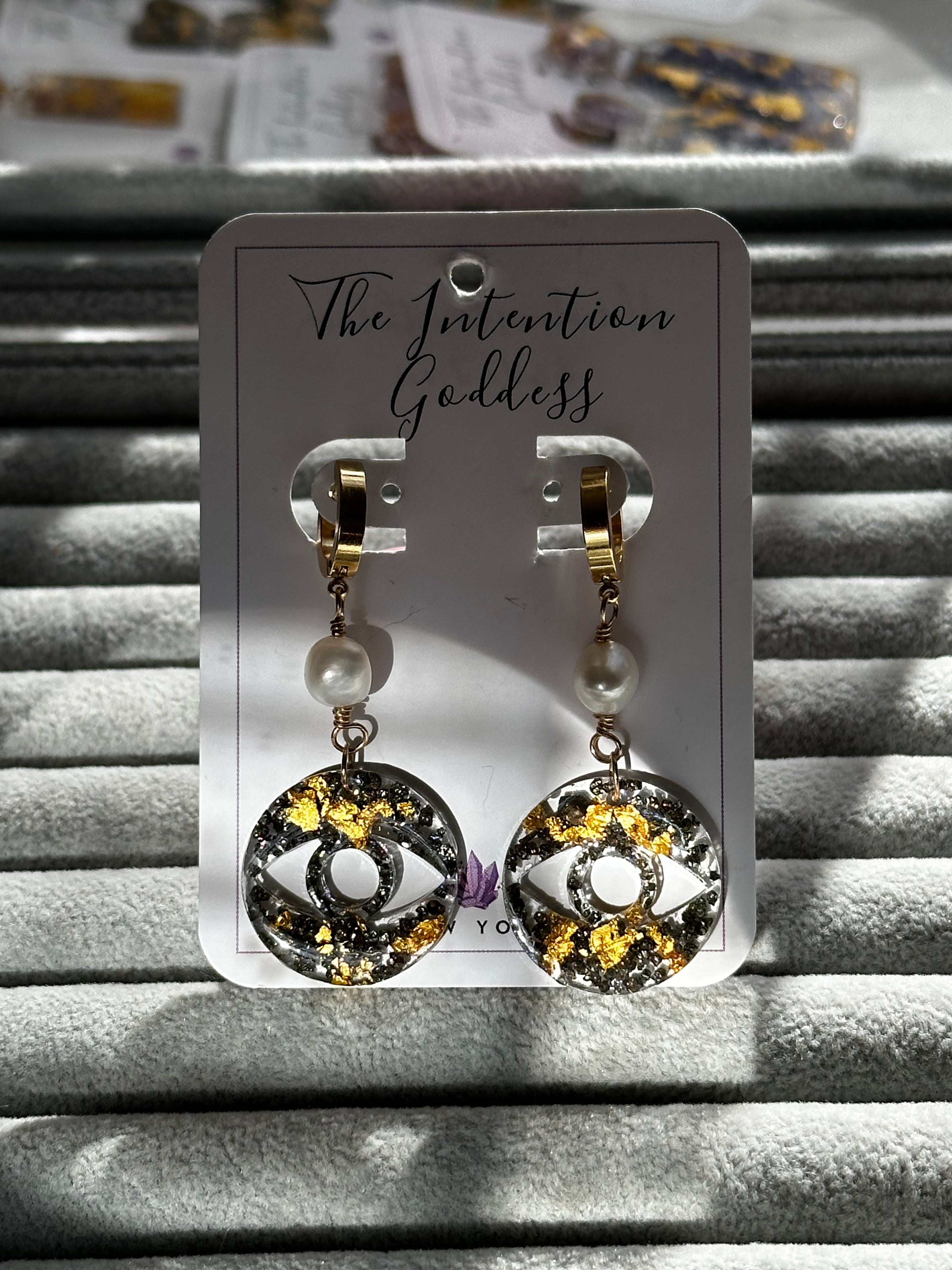 24k Gold Pyrite Stainless Studs