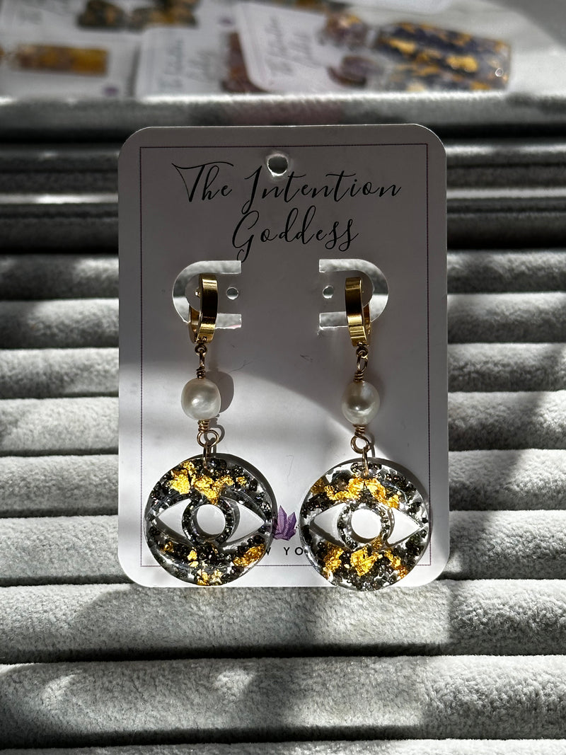 24k Gold Pyrite Stainless Studs