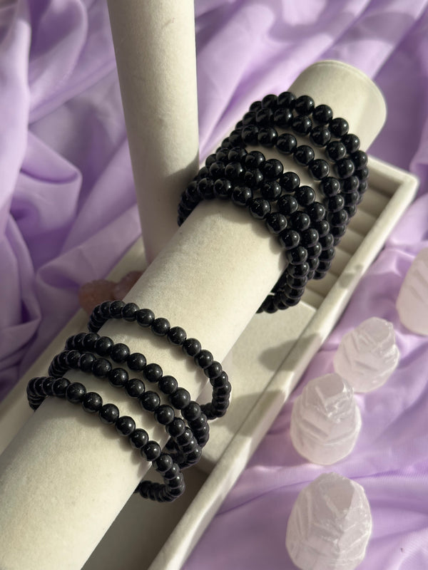 Black Onix 8mm 7.5” Crystal Healing Stretch Bracelet