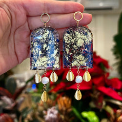 “True Goddess” Lapis Lazuli & Pearls Earrings