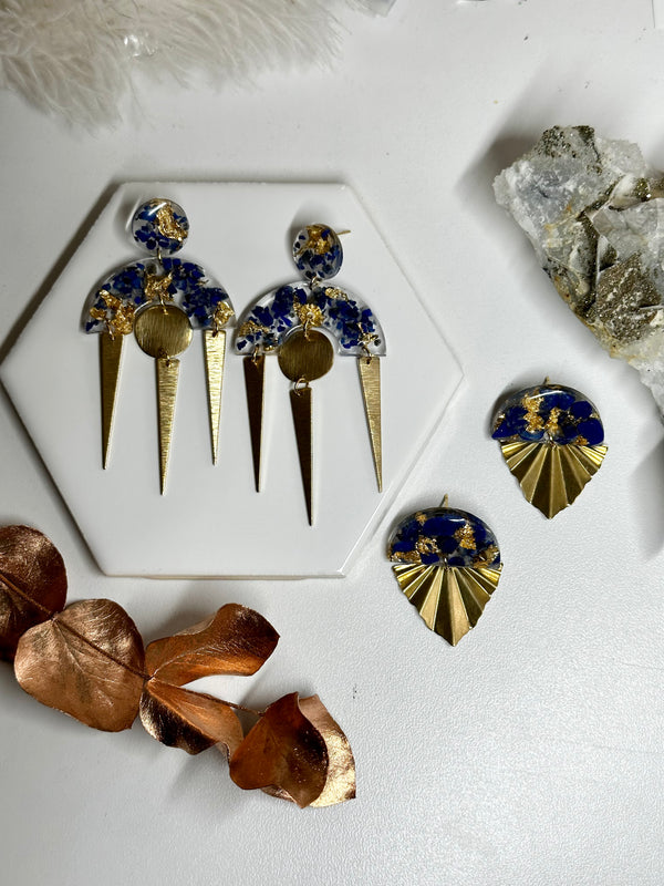 “Dangerous Woman” Lapis Lazuli Dangle Studs