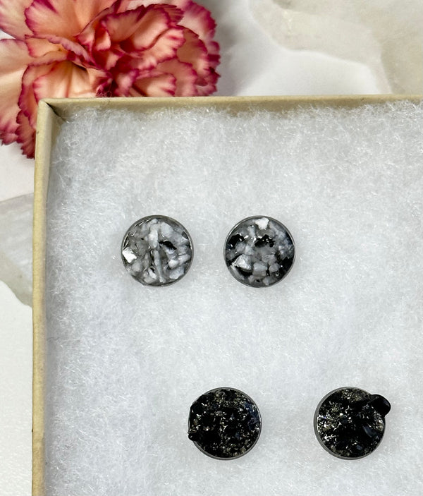 “Rawness" Moonstone Stainless Steel Studs