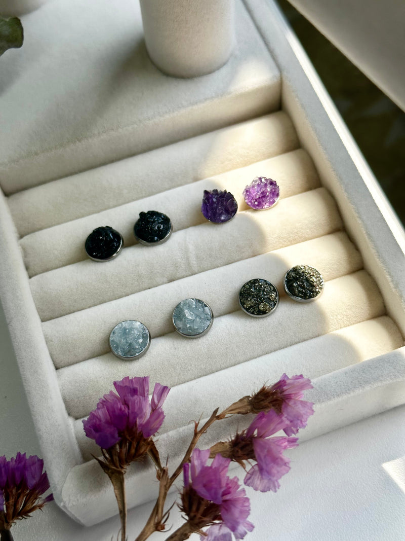 “A little rawness” Raw Crystal Studs