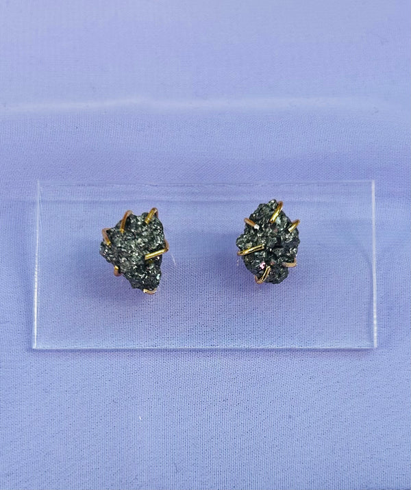 Raw Pyrite Studs