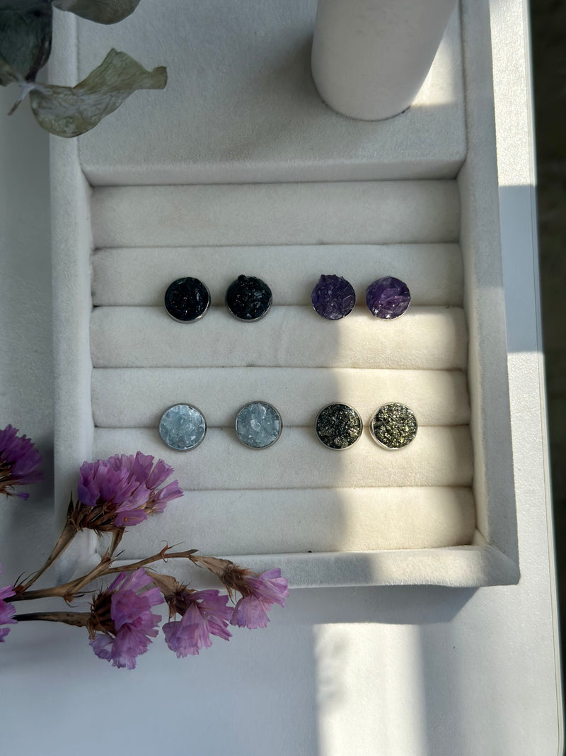 “A little rawness” Raw Crystal Studs