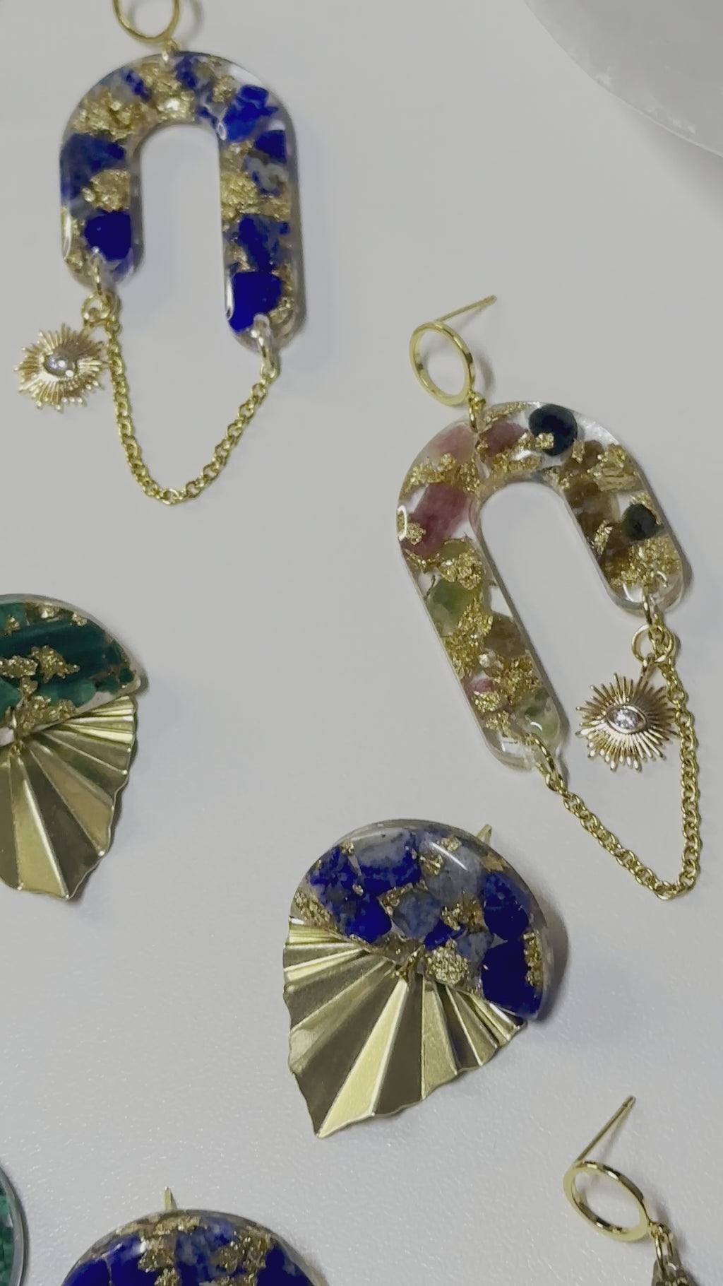 “The Valentina” Malachite Earrings