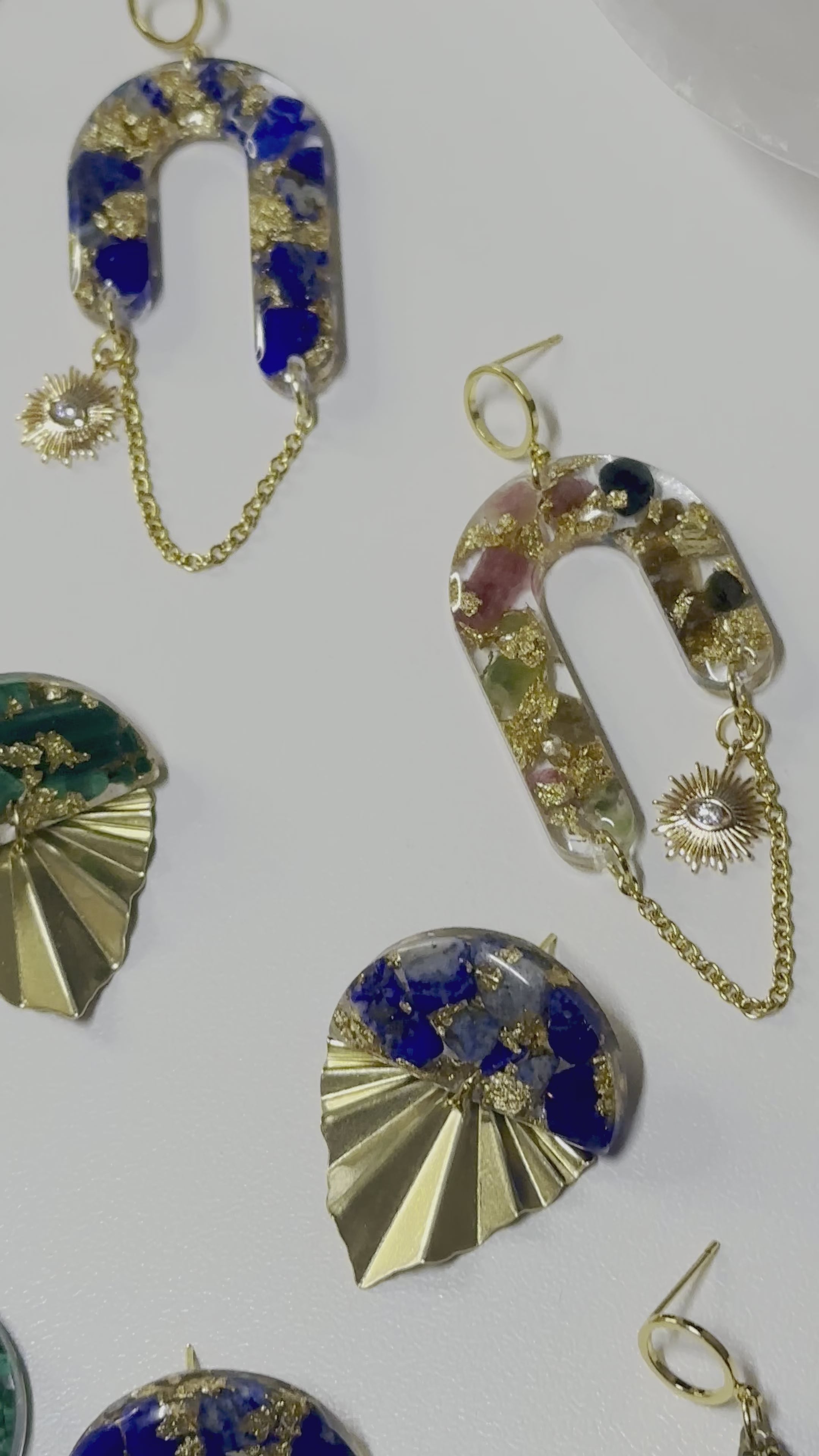 “The Valentina” Malachite Earrings