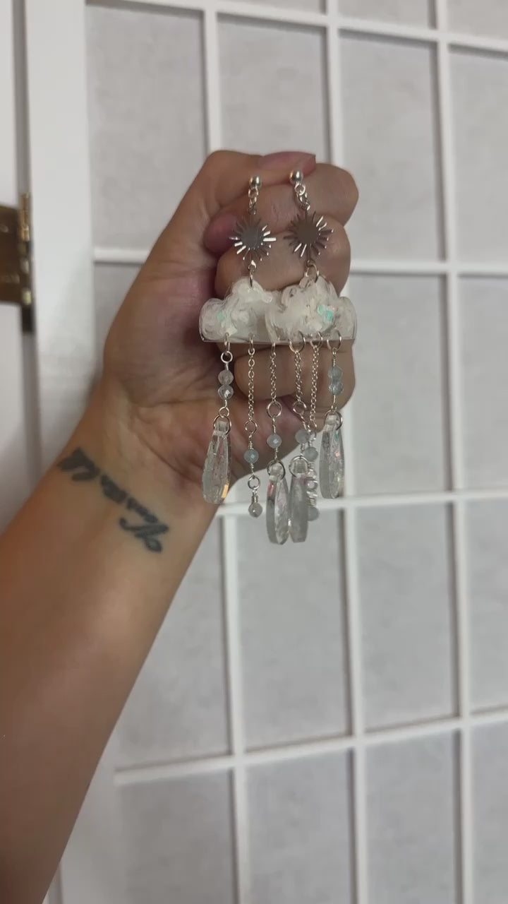 “Girl on the clouds" Aquamarine Earrings
