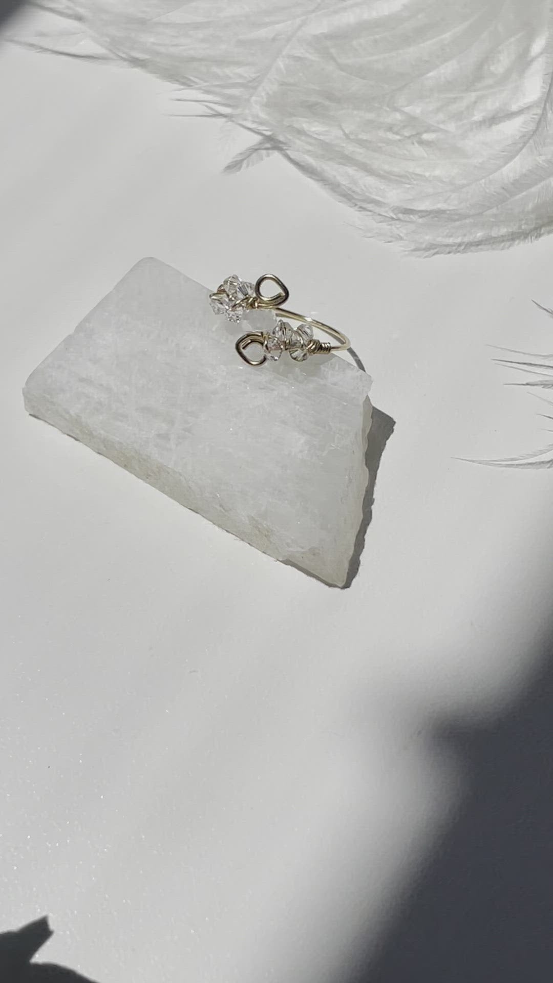 Moonstone Gold Filled Wire Ring