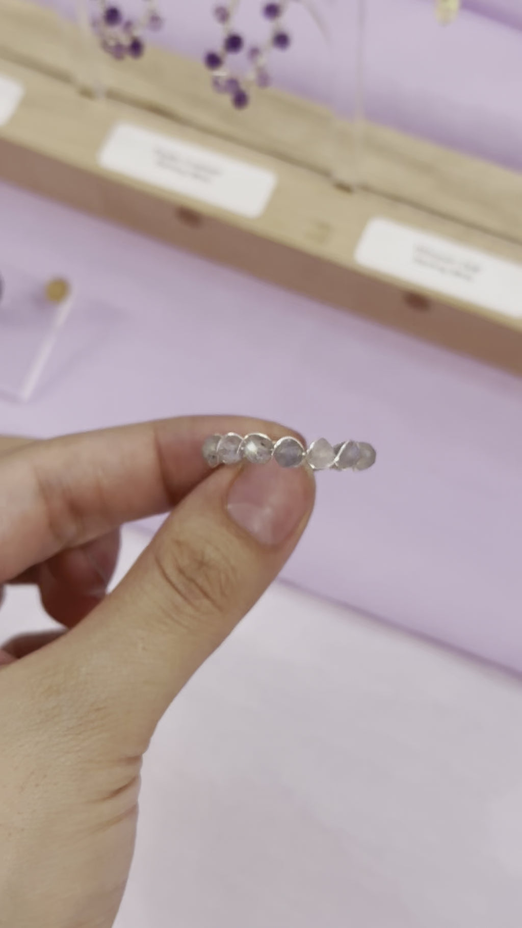 Labradorite Sterling Wire Ring