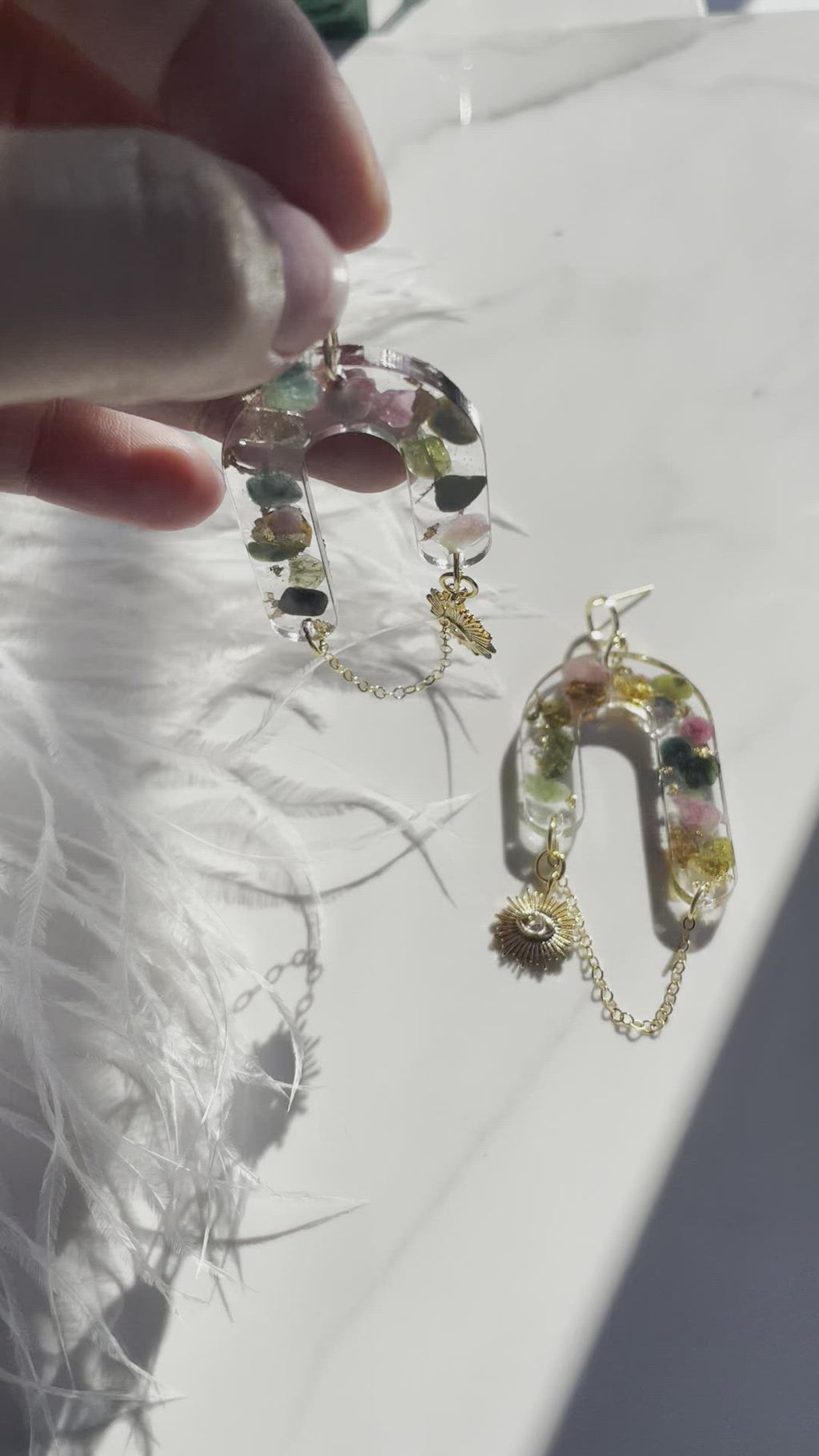“Goddess of Abundance II” Watermelon Tourmaline Earrings