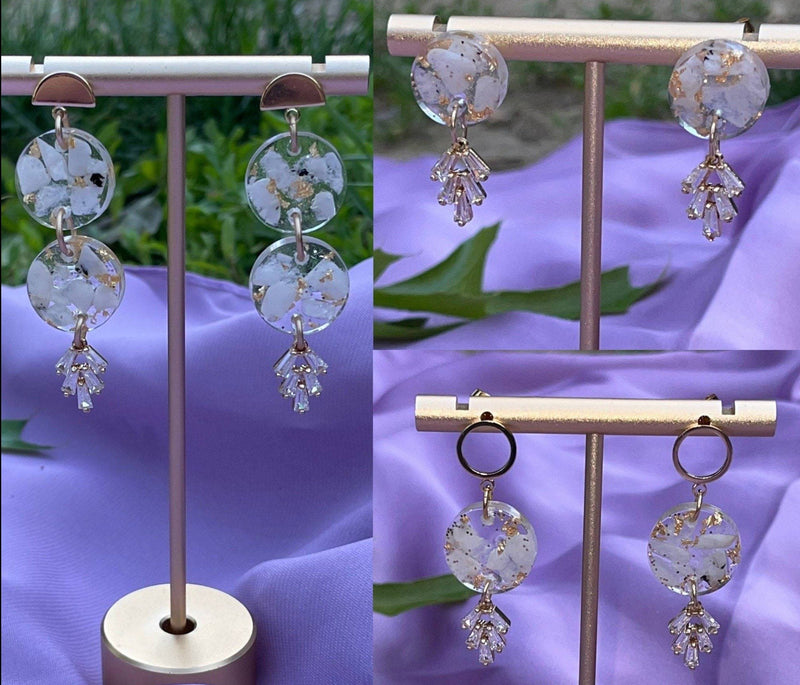“Compassion Goddess" Moonstone Earrings (Double)