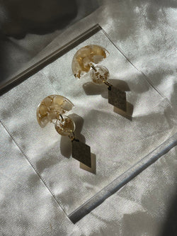 “Desert Sun” Yellow Calcite Stud