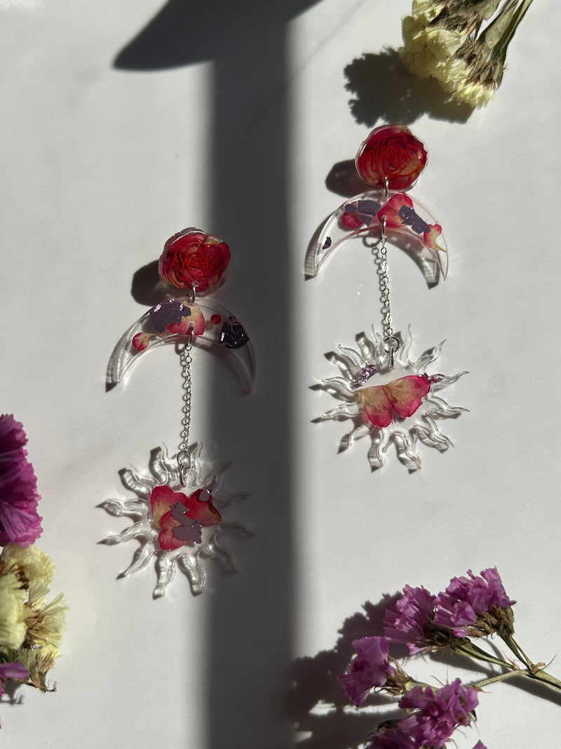 “Flower Child” Roses Earrings