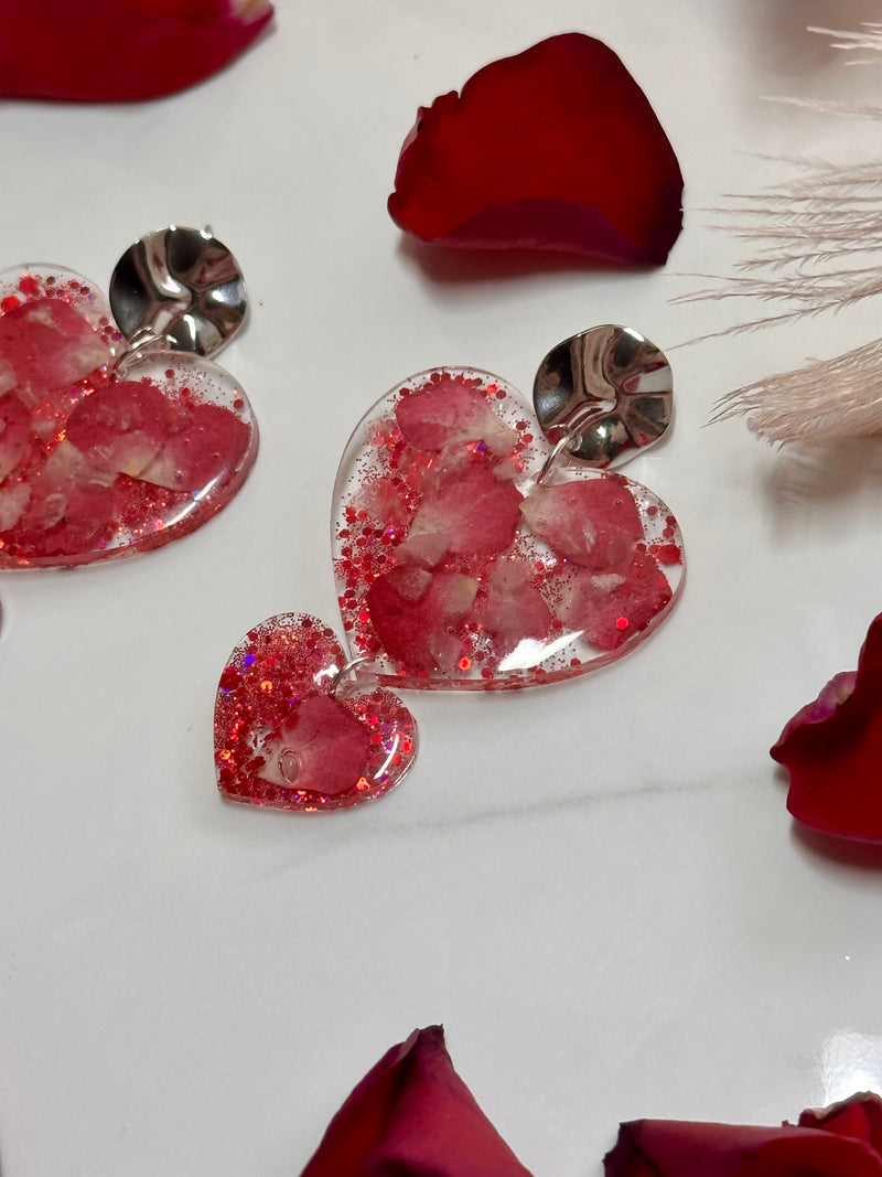 “Queen of Hearts” Rose Quartz Earrings