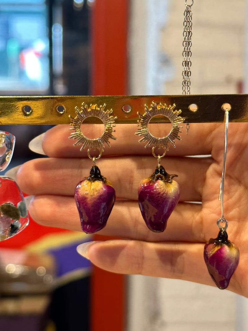 “La vie en Rose” Roses & Sun Earrings