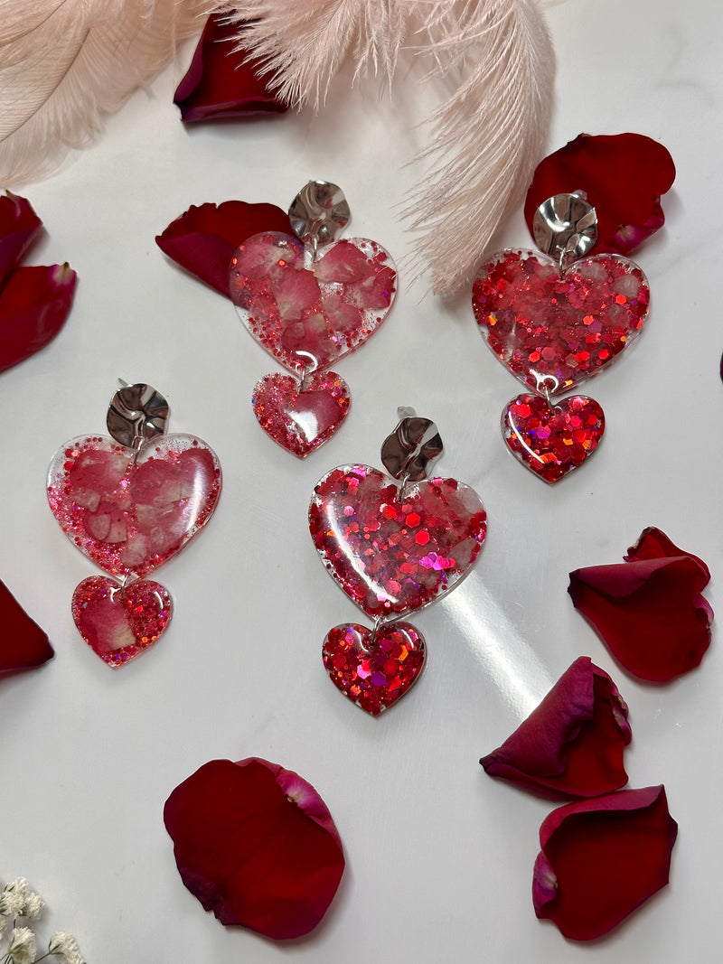 “Queen of Hearts” Rose Quartz Earrings