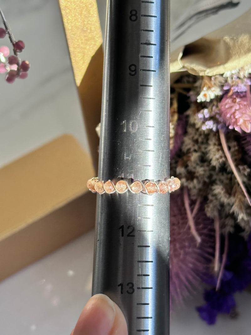 Sunstone Sterling Silver Wire Ring
