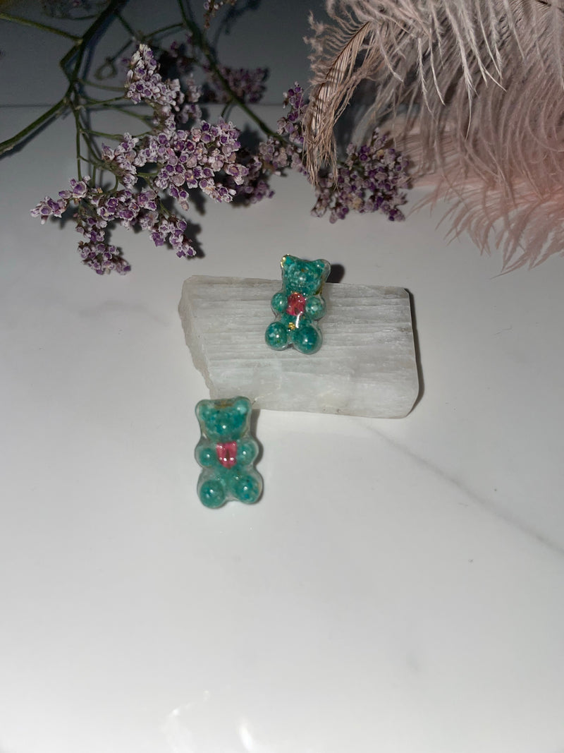 Chrysocolla Gummy Bear Studs
