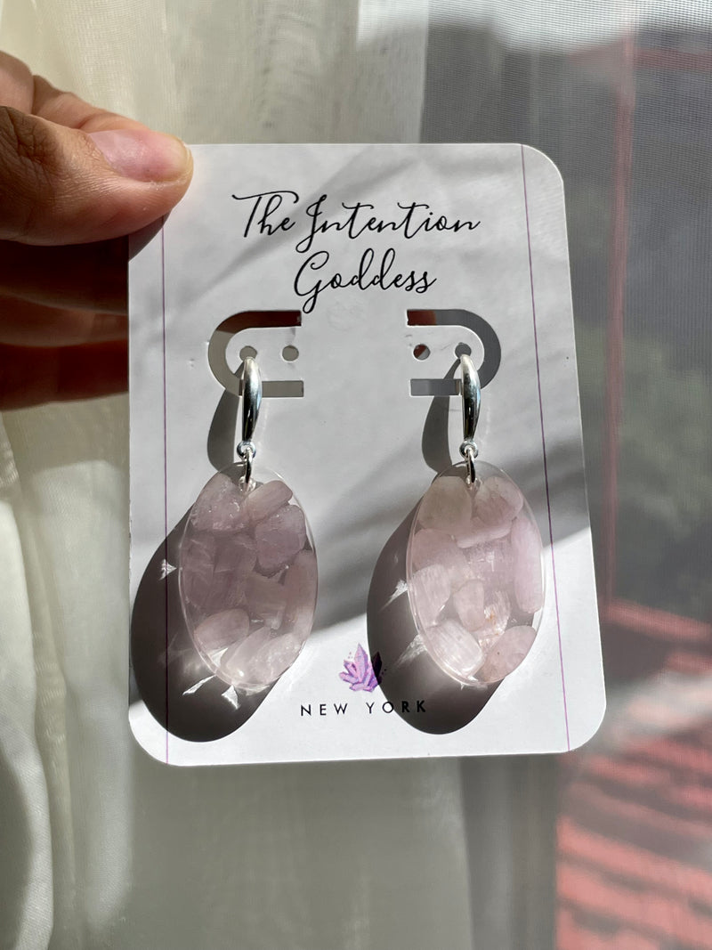 "Dream" Kunzite Earrings with Sterling Silver Post