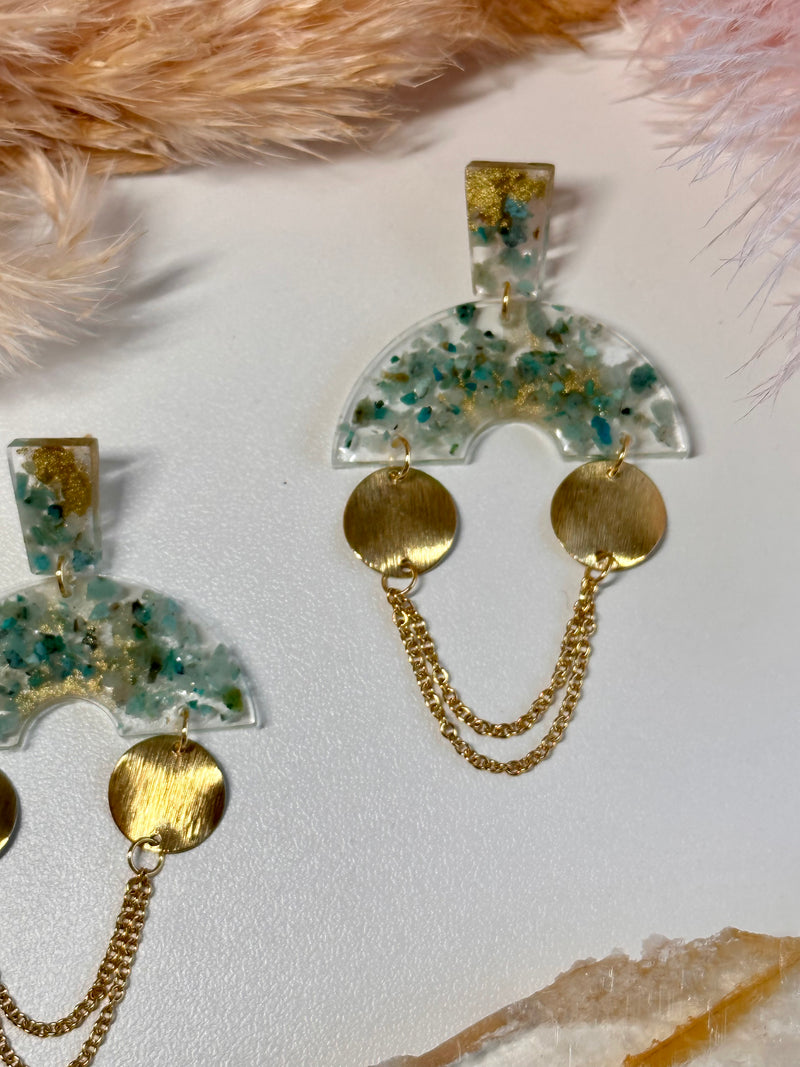 “Goddesy” Chrysocolla Studs
