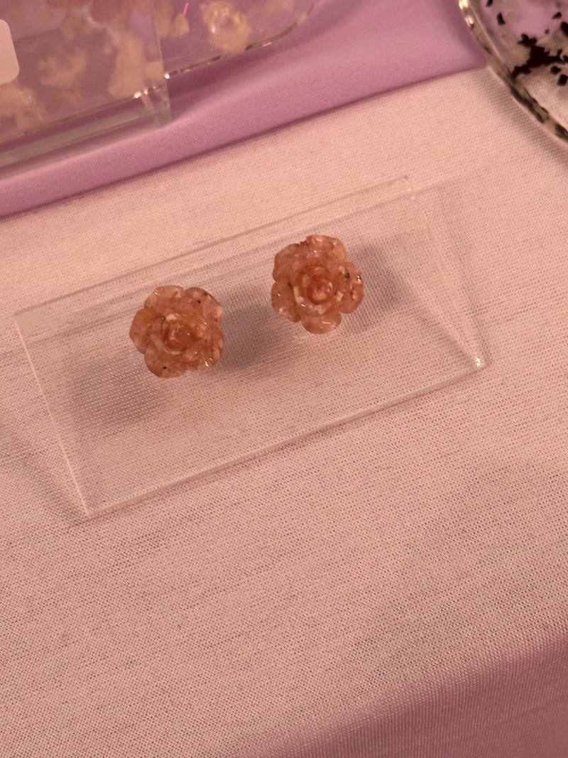 Rhodochrosite Roses Studs