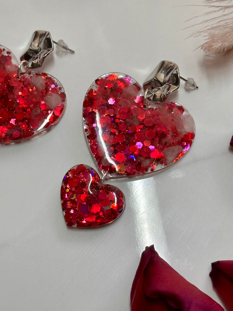 “Queen of Hearts” Rose Quartz Earrings