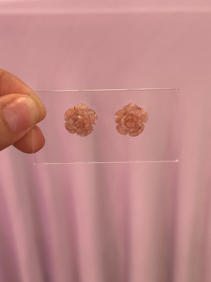 Rhodochrosite Roses Studs