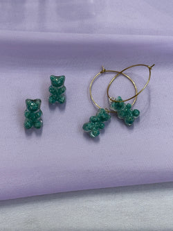 Chrysocolla Gummy Bear Hoops and Studs