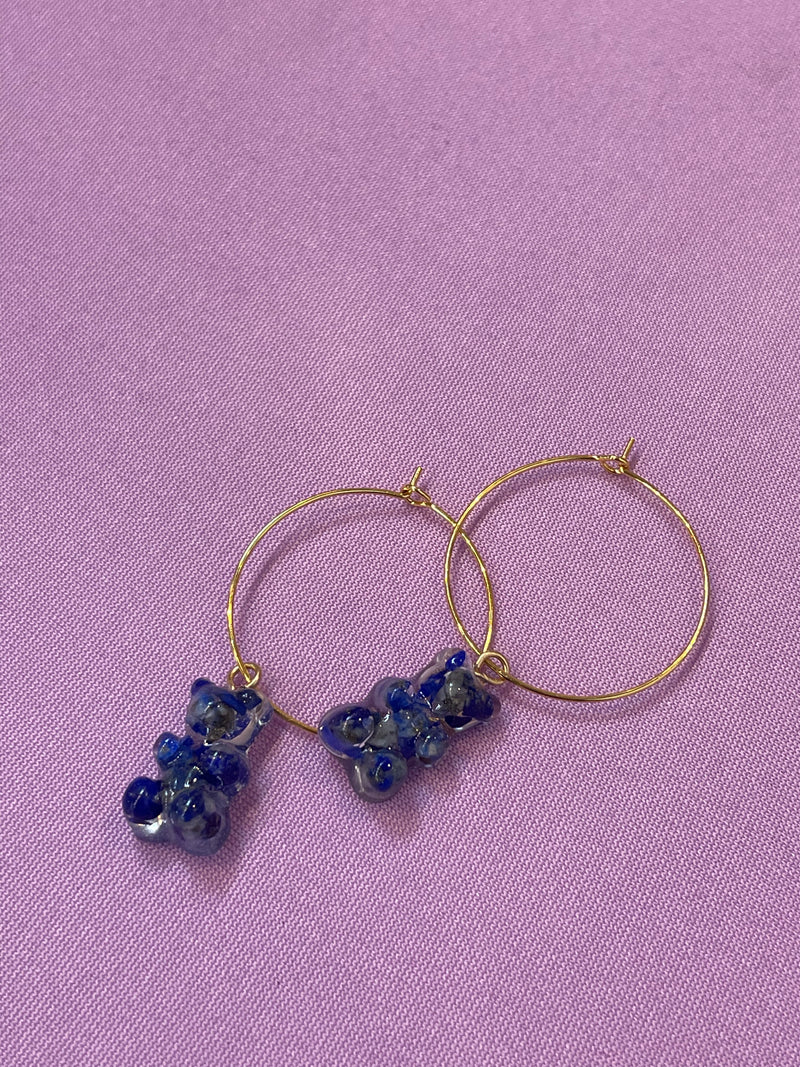 “Gummy Bear” Lapis Lazuli Hoops