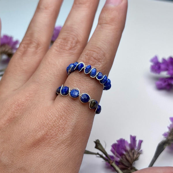 Lapis Lazuli II Sterling Silver Wire Ring