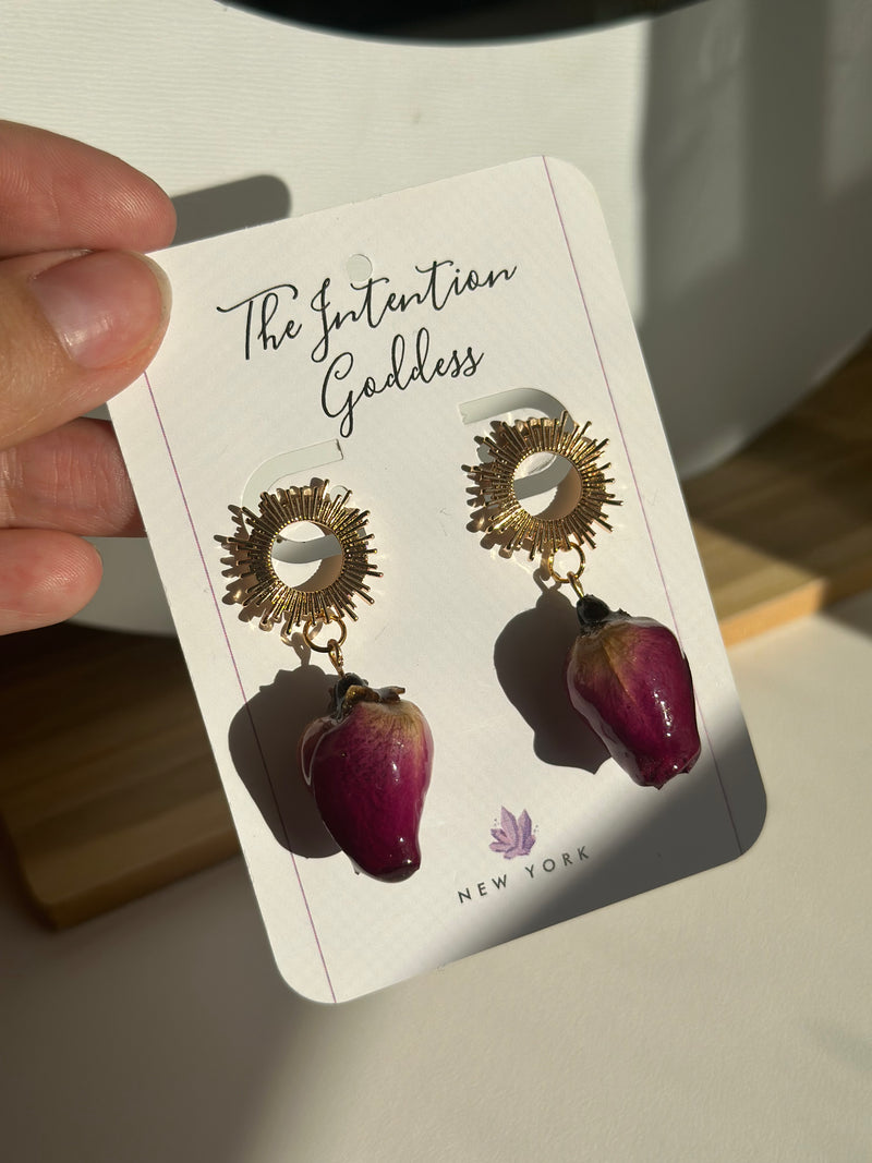 “La vie en Rose” Roses & Sun Earrings