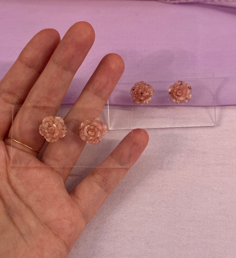 Rhodochrosite Roses Studs