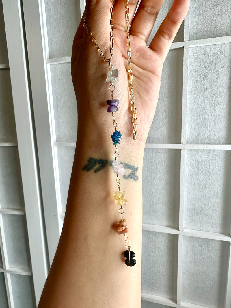 “The Chakra Necklace” Water resistant Gold Filled Necklace
