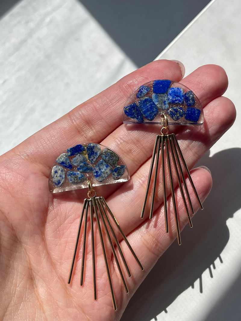 “Dimension" Lapis Lazuli Earrings