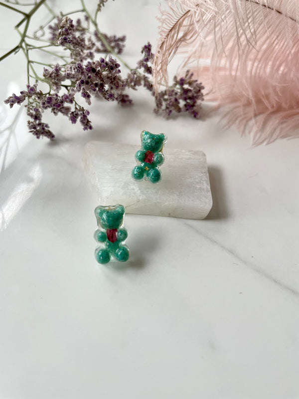 Chrysocolla Gummy Bear Studs