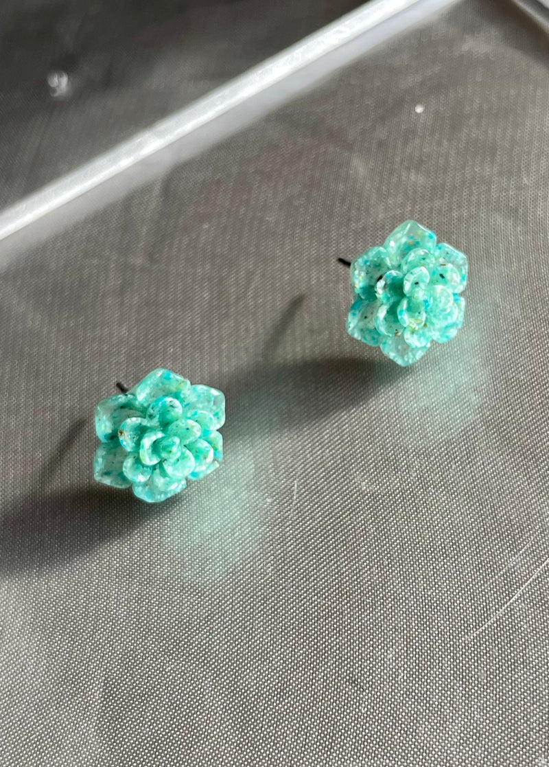 Succulent Chrysocolla Stud