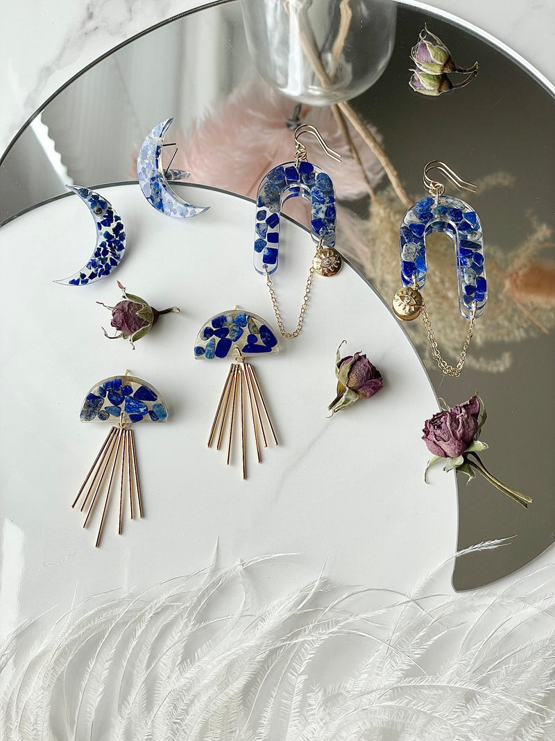 “Dimension" Lapis Lazuli Earrings