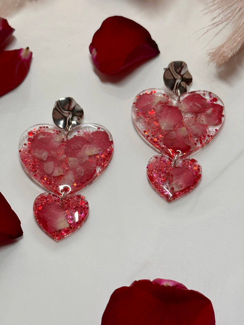 “Queen of Hearts” Rose Quartz Earrings