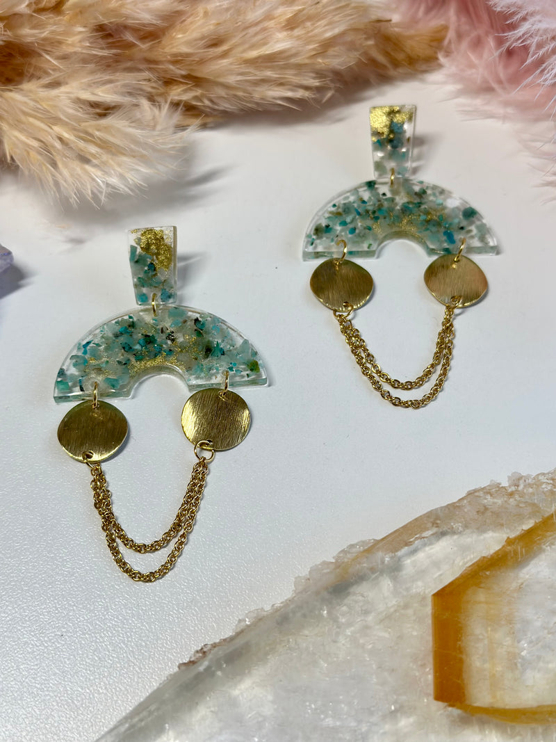 “Goddesy” Chrysocolla Studs
