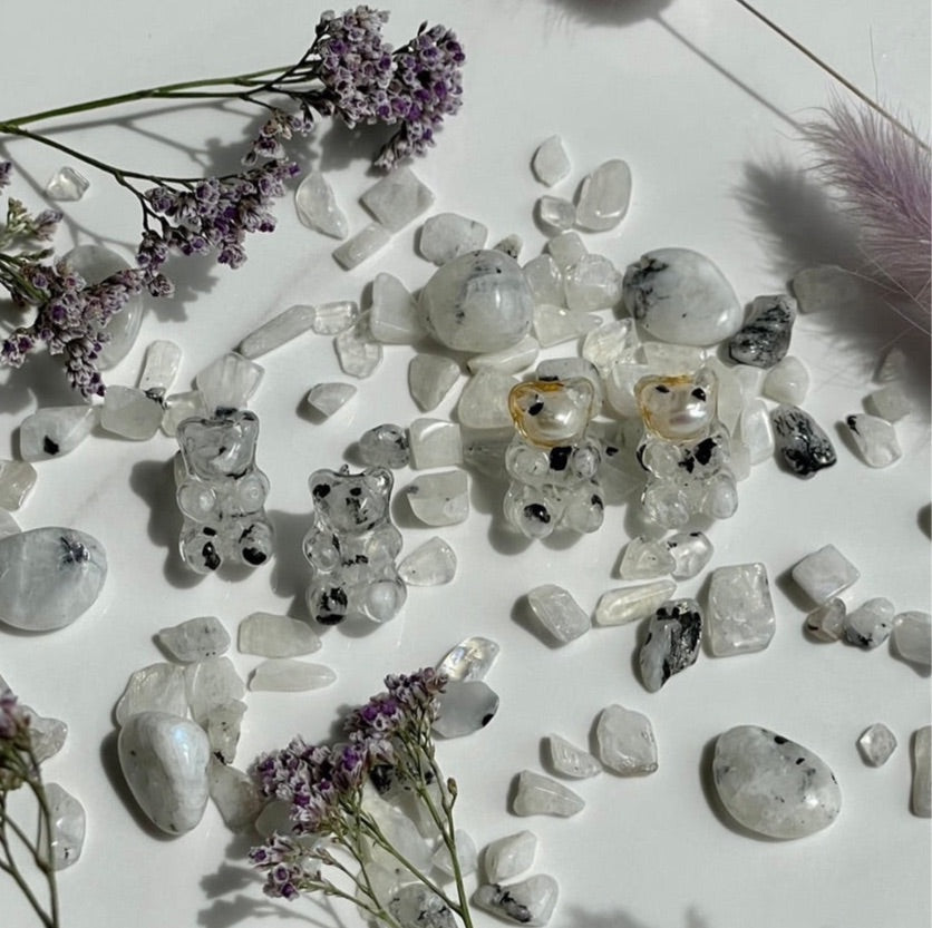 Gummy Bear Moonstone Studs