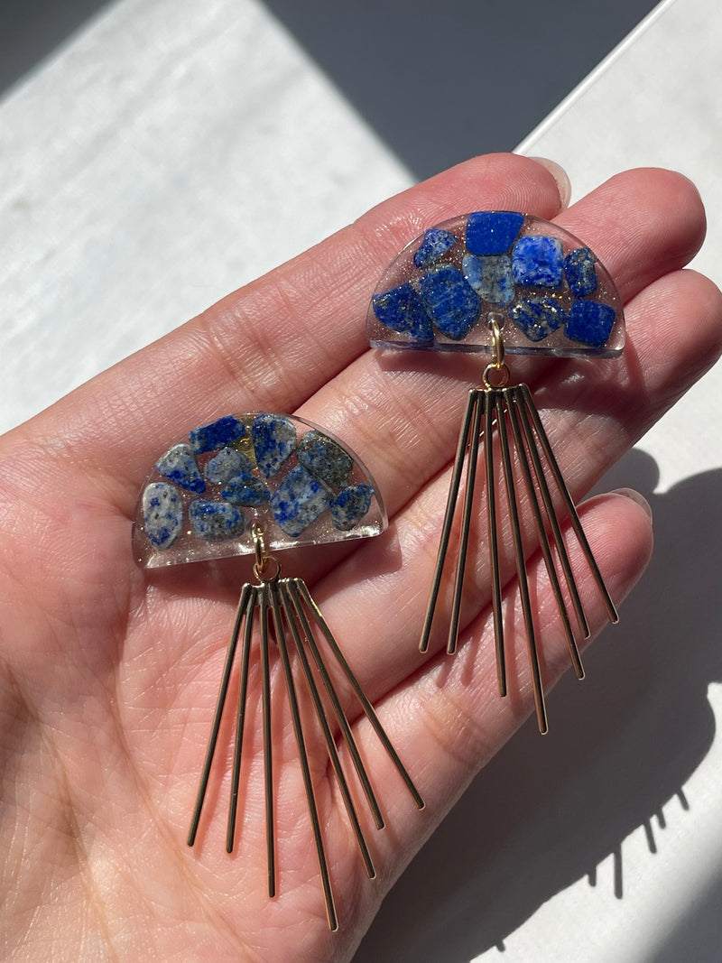 “Dimension" Lapis Lazuli Earrings