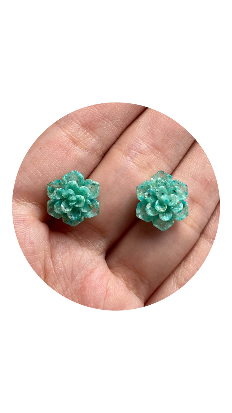 Succulent Chrysocolla Stud
