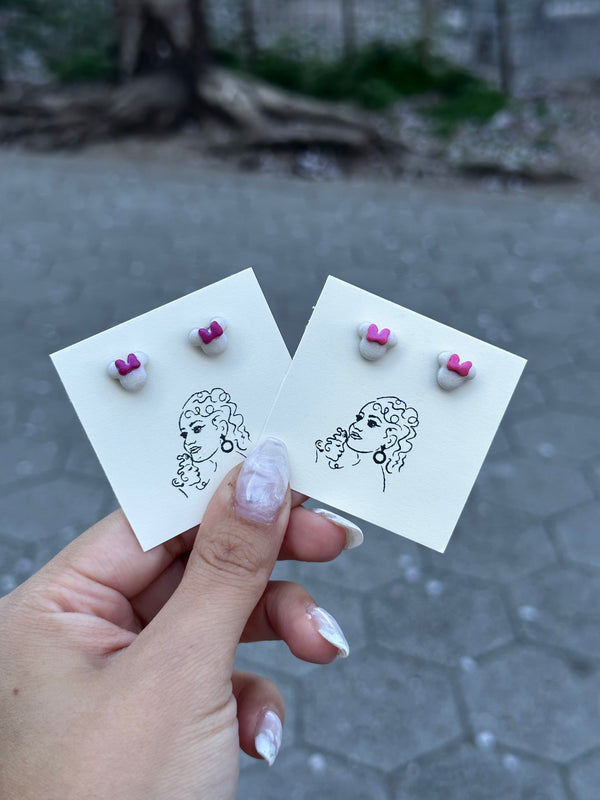 “La Mini” Mini Mouse Clay Studs