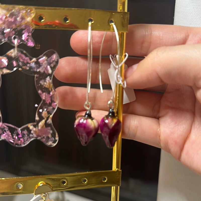 “La vie en Rose” Roses Sterling Silver Earrings
