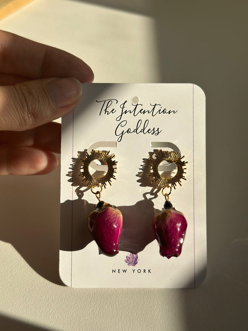 “La vie en Rose” Roses & Sun Earrings