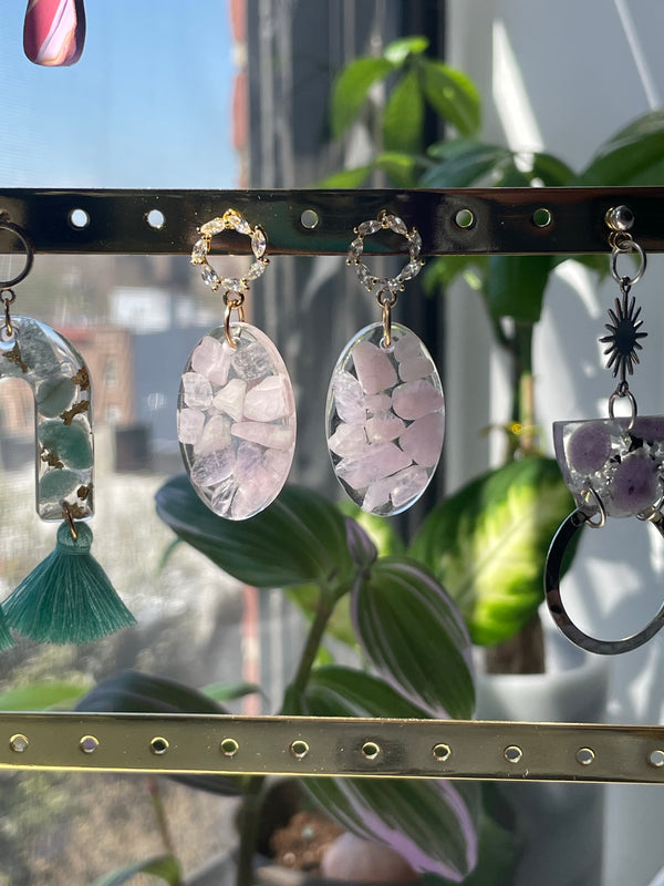 "Dream" Kunzite and Cubic Zirconia Earrings